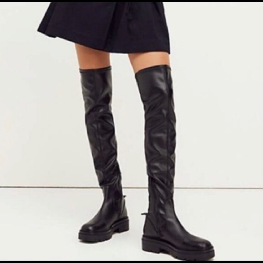 NEW FREE PEOPLE — BLACK HOLDEN OVER THE KNEE BOOTS, BRAND NEW, NO BOX